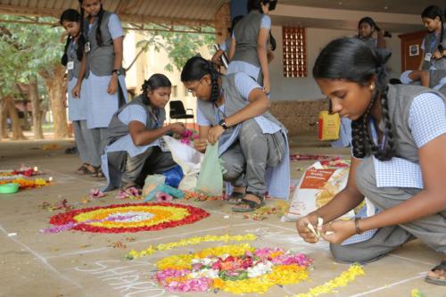FLOWER CARPET AND MASK MAKING (14)